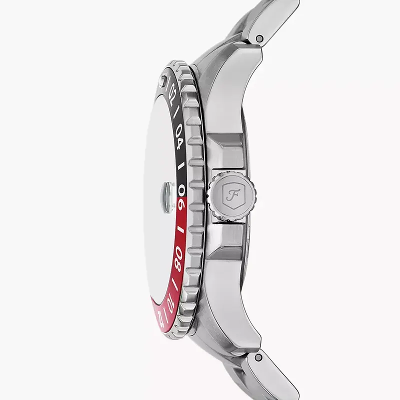 Fossil GMT Black Dial Pepsi Bezel Men’s Watch- FS6092